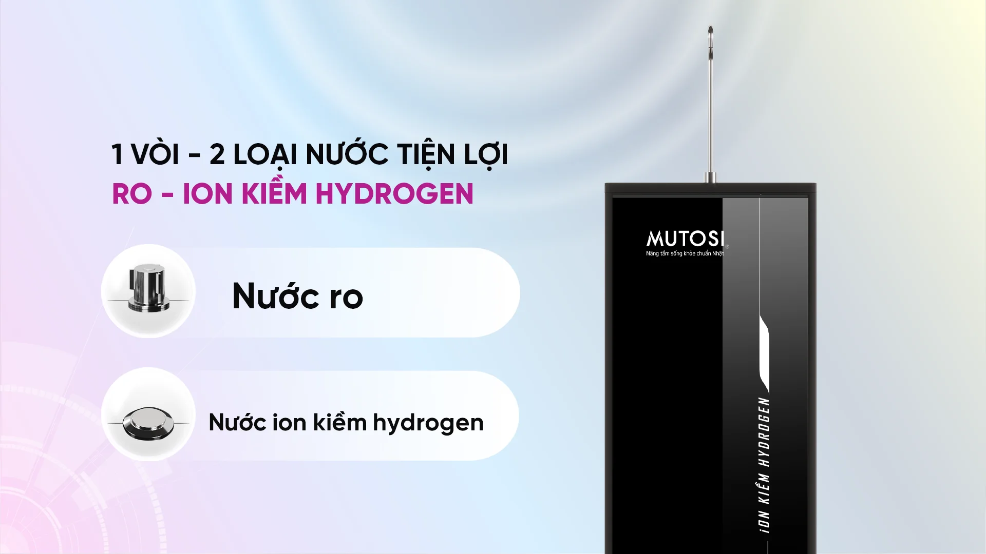 Máy Lọc Nước Ion Kiềm Hydrogen Mutosi Mp S116k