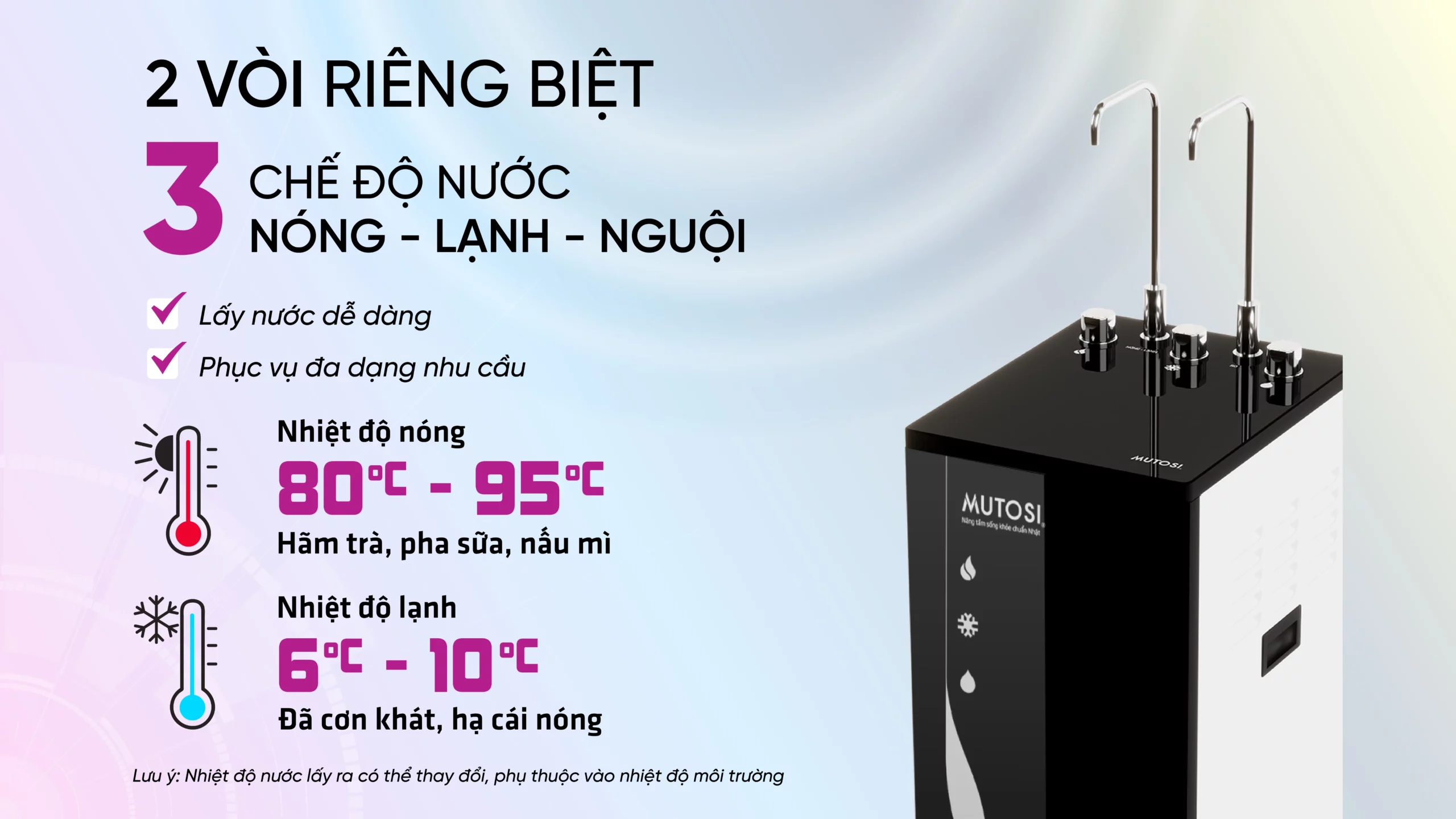Máy Lọc Nước Nóng Lạnh Nguội Mutosi Mp S68hc