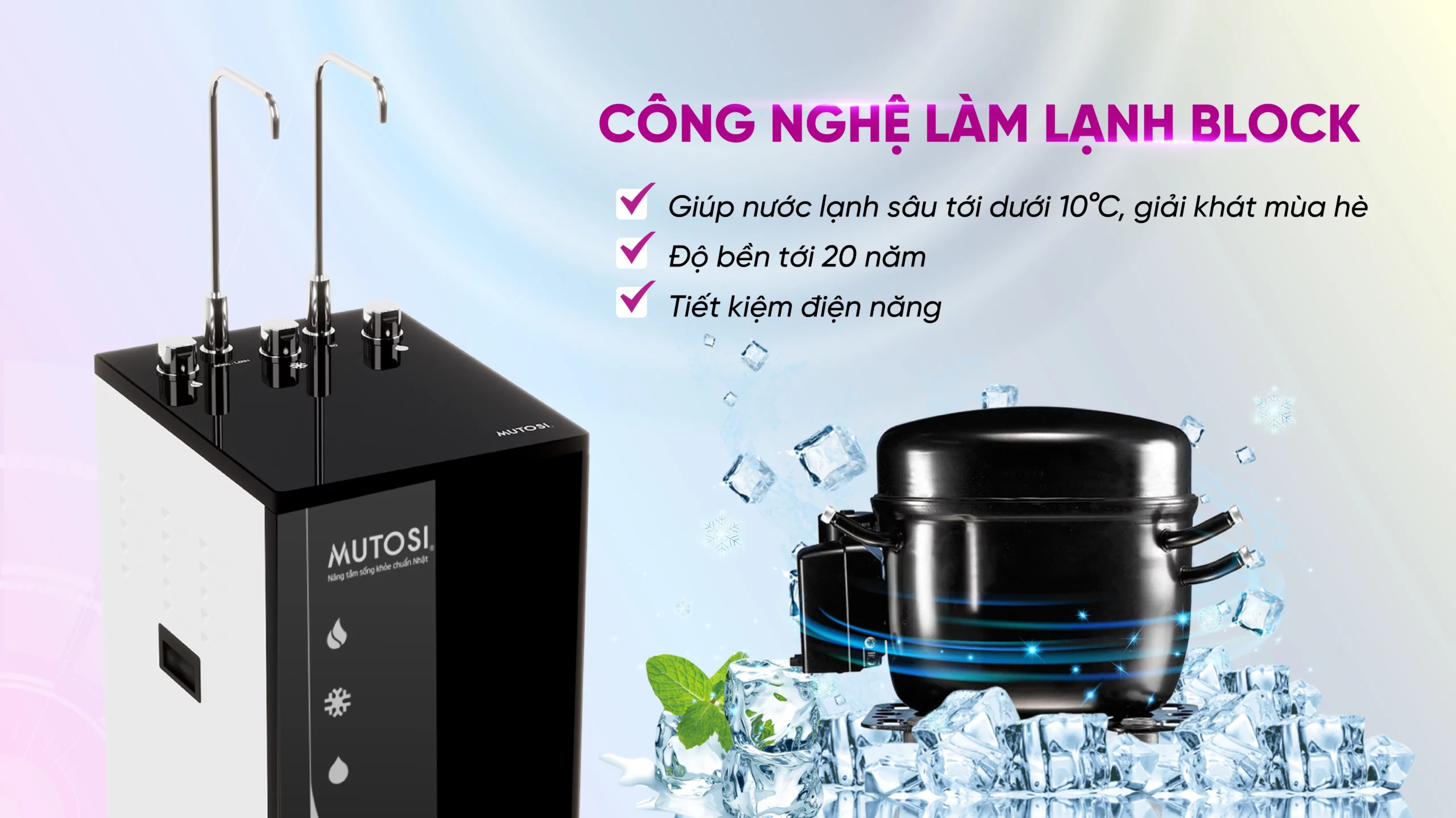 Máy Lọc Nước Nóng Lạnh Nguội Mutosi Mp S68hc