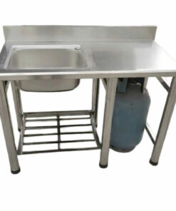 Bộ Sản Phẩm Chậu Rửa Bát đôi 2 Hố 1 Vòi – Có Chân (sao Chép)