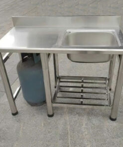 Bộ Sản Phẩm Chậu Rửa Bát đôi 2 Hố 1 Vòi – Có Chân (sao Chép)
