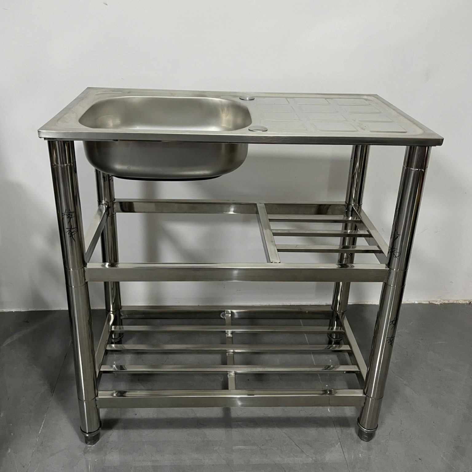 Bộ Sản Phẩm Chậu Rửa Bát đôi 2 Hố 1 Vòi – Có Chân (sao Chép)