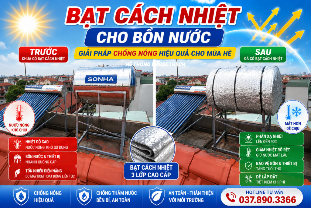 Bạt Cách Nhiệt Cho Bồn Nước – Giải Pháp Chống Nóng Hiệu Quả Cho Gia Đình Mùa Nắng Nóng