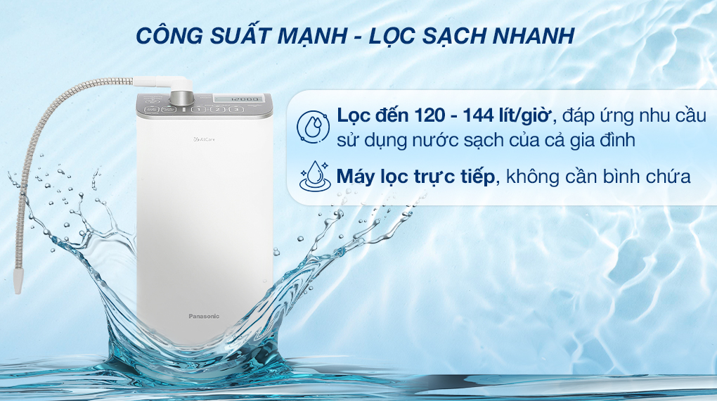 Máy Lọc Nước Ion Kiềm Lõi Lọc Micro Filtration Panasonic Tk As500 Zvn – 3 Tấm Điện Cực
