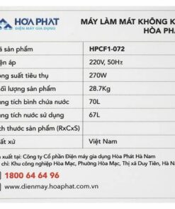 Máy Làm Mát Không Khí Hòa Phát Hpcf1 072