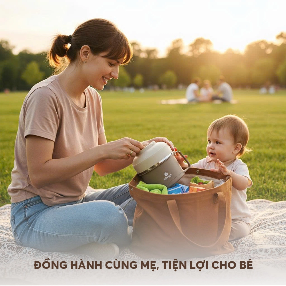 Hộp Cơm Inox 304 Elmich El1318 Dung Tích 1l Hộp Cơm Giữ Nhiệt Chân Không