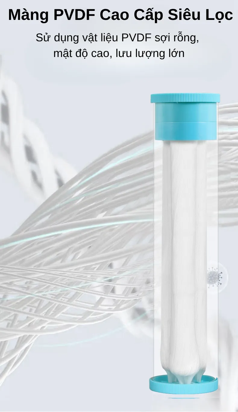 Màng Siêu Lọc Uf Pvdf 20 Inch (màng Sợi Rỗng) Dùng Cho Cốc Lọc Béo