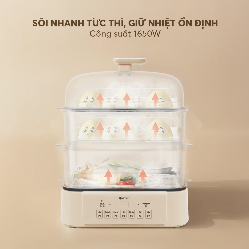 Nồi Lẩu Hấp điện 3 Tầng Elmich Ste0299