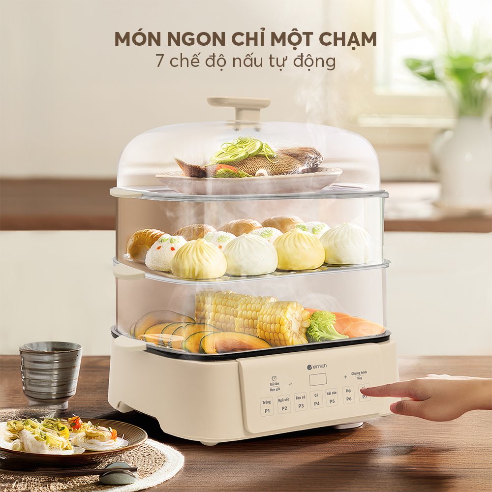 Nồi Lẩu Hấp điện 3 Tầng Elmich Ste0299