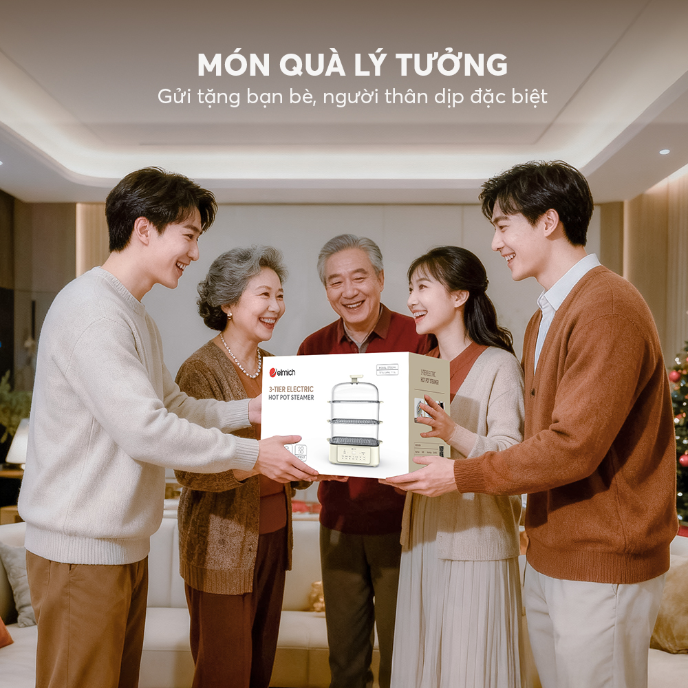 Nồi Lẩu Hấp điện 3 Tầng Elmich Ste0299
