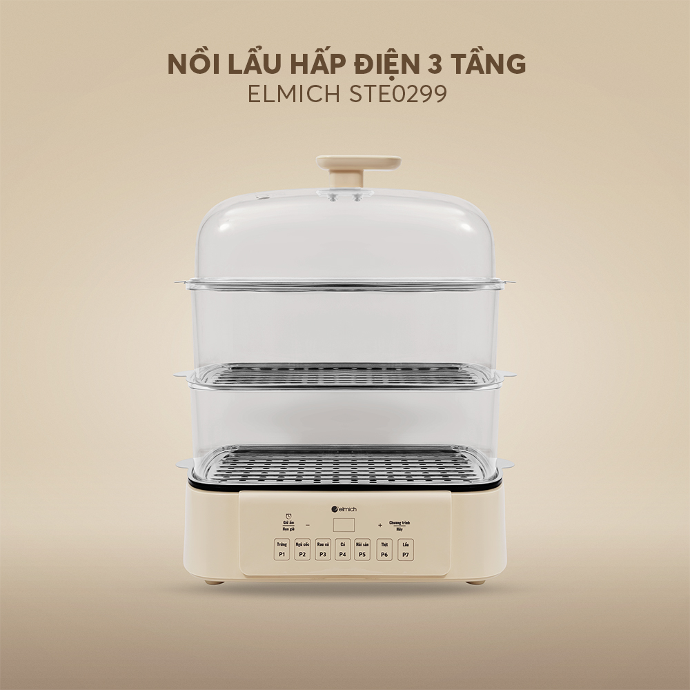 Nồi Lẩu Hấp điện 3 Tầng Elmich Ste0299