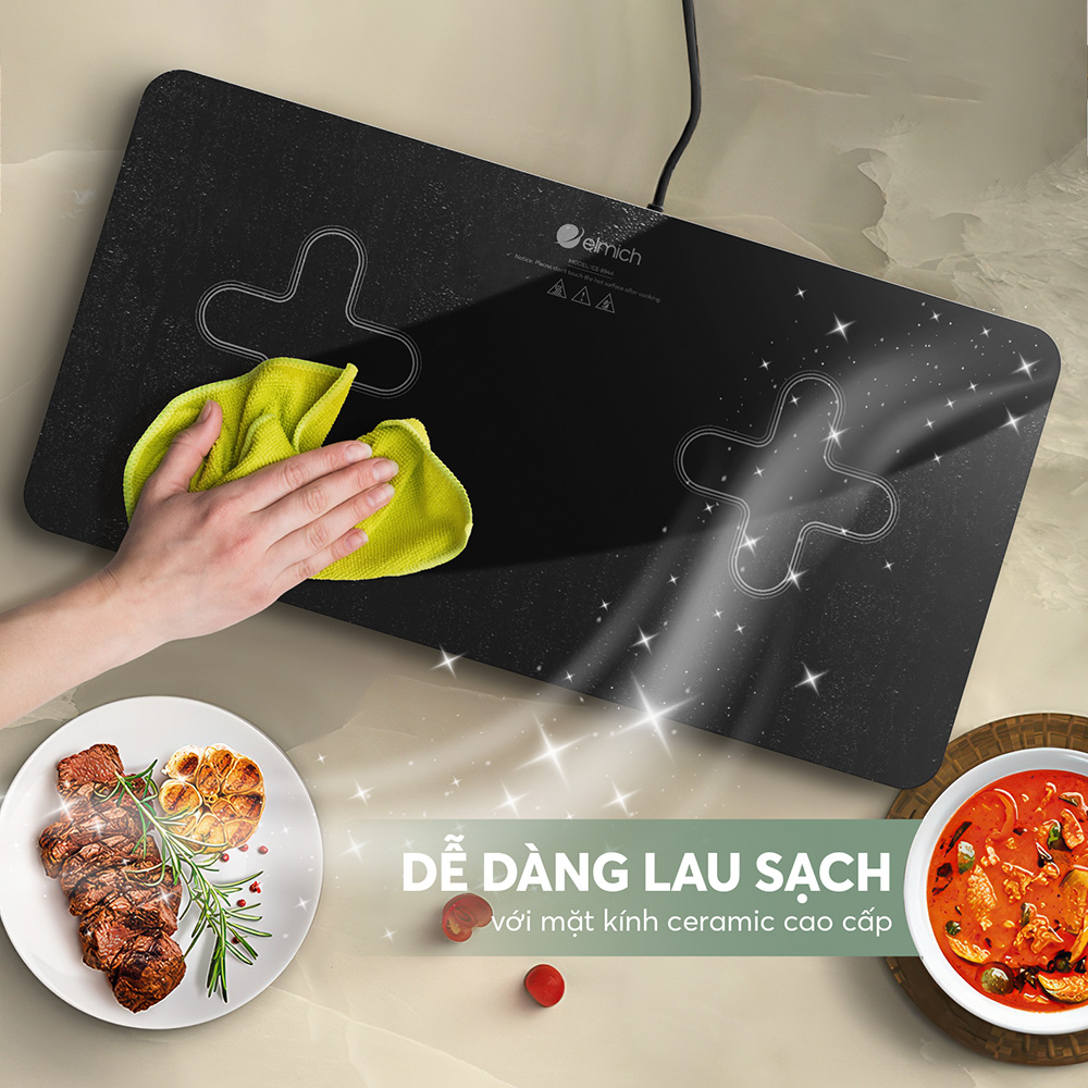 Bếp Từ đôi để Bàn Elmich Ice 8944