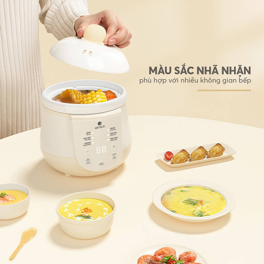Nồi Nấu Chậm Elmich 1l Sce 8524ol (nồi Hầm)