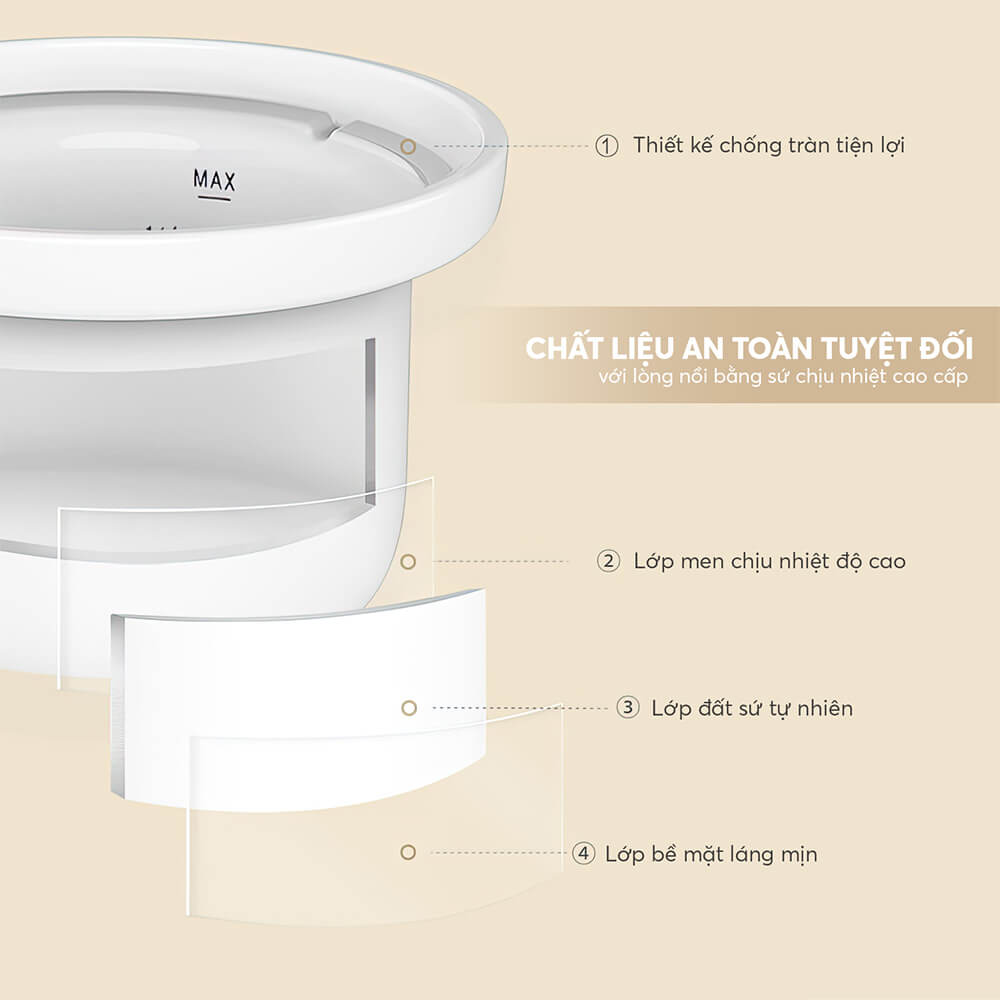 Nồi Nấu Chậm Elmich 1l Sce 8524ol (nồi Hầm)