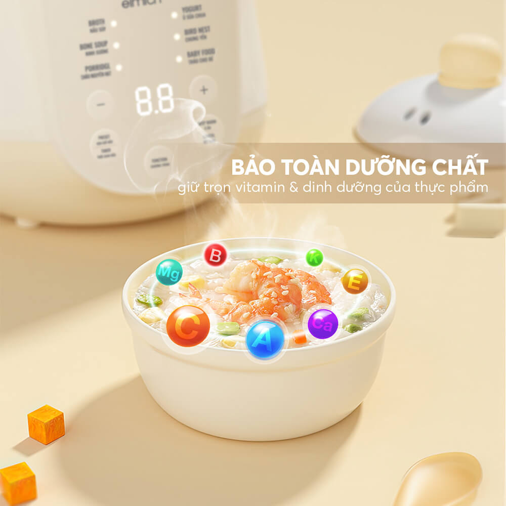 Nồi Nấu Chậm Elmich 1l Sce 8524ol (nồi Hầm)