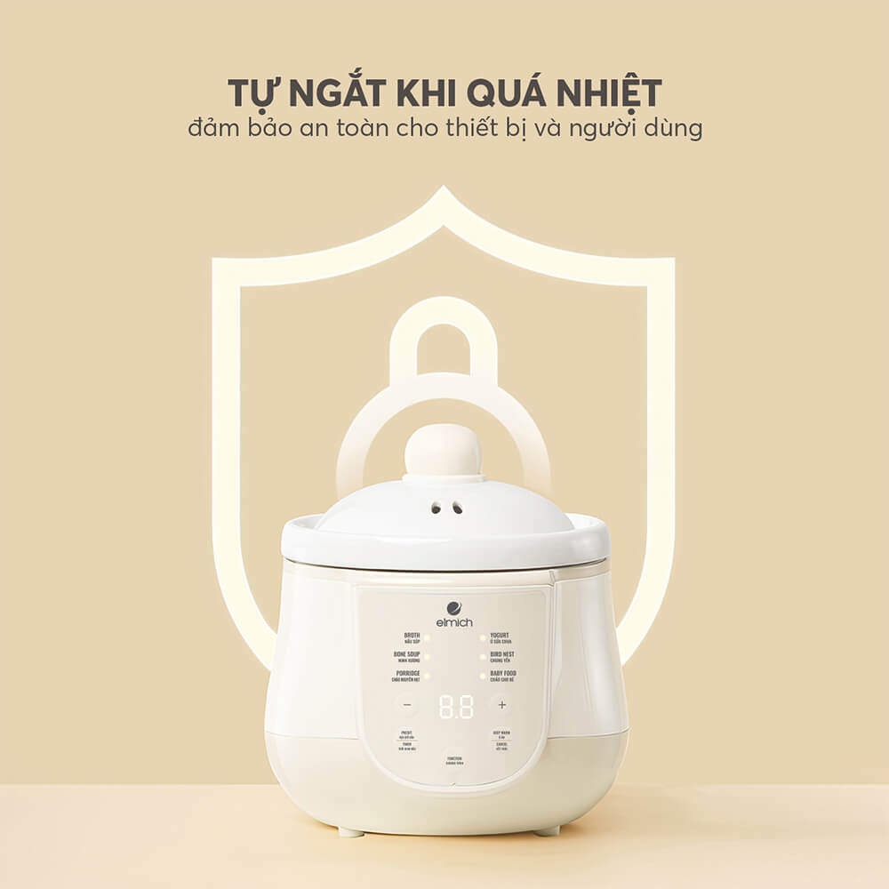 Nồi Nấu Chậm Elmich 1l Sce 8524ol (nồi Hầm)