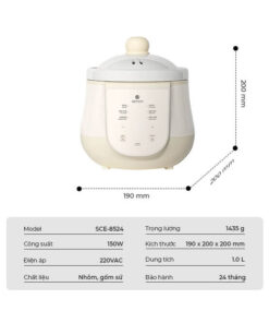 Nồi Nấu Chậm Elmich 1l Sce 8524ol (nồi Hầm)