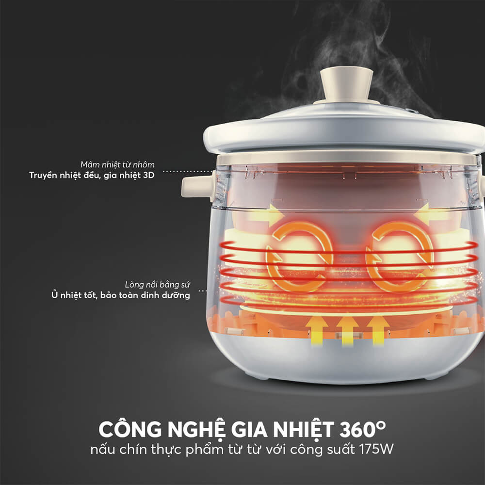 Nồi Nấu Chậm Elmich Sce 8525 (nồi Hầm)