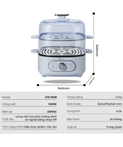 Nồi Lẩu Hấp 2 Tầng Elmich Ste 9098