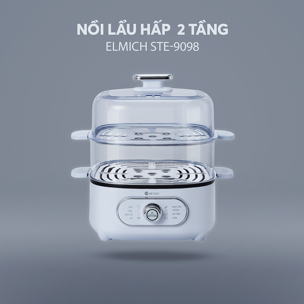 Nồi Lẩu Hấp 2 Tầng Elmich Ste 9098