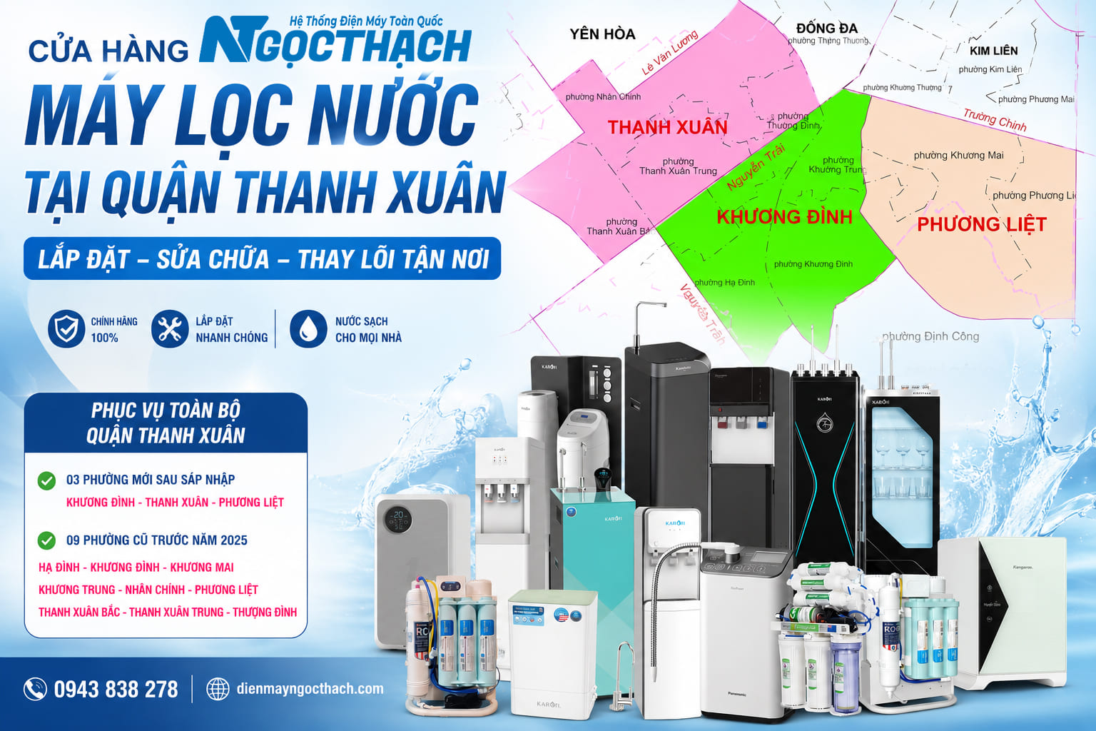 Cửa Hàng Máy Lọc Nước Tại Quận Thanh Xuân Hà Nội – Lắp Đặt, Sửa Chữa, Thay Lõi