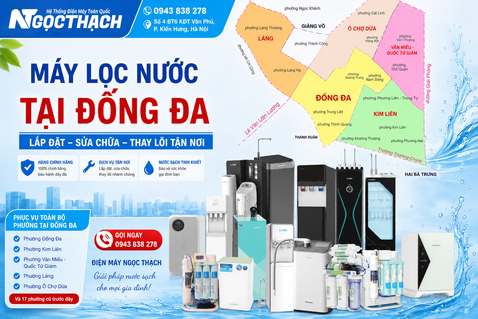 Máy Lọc Nước Tại Quận Đống Đa Hà Nội – Lắp đặt, Sửa Chữa, Thay Lõi Máy Lọc Nước Tận Nơi