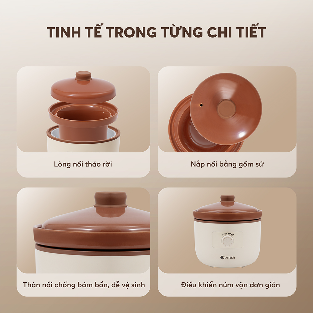 Nồi Nấu Chậm Elmich 2.5l Sce0429 (nồi Hầm)