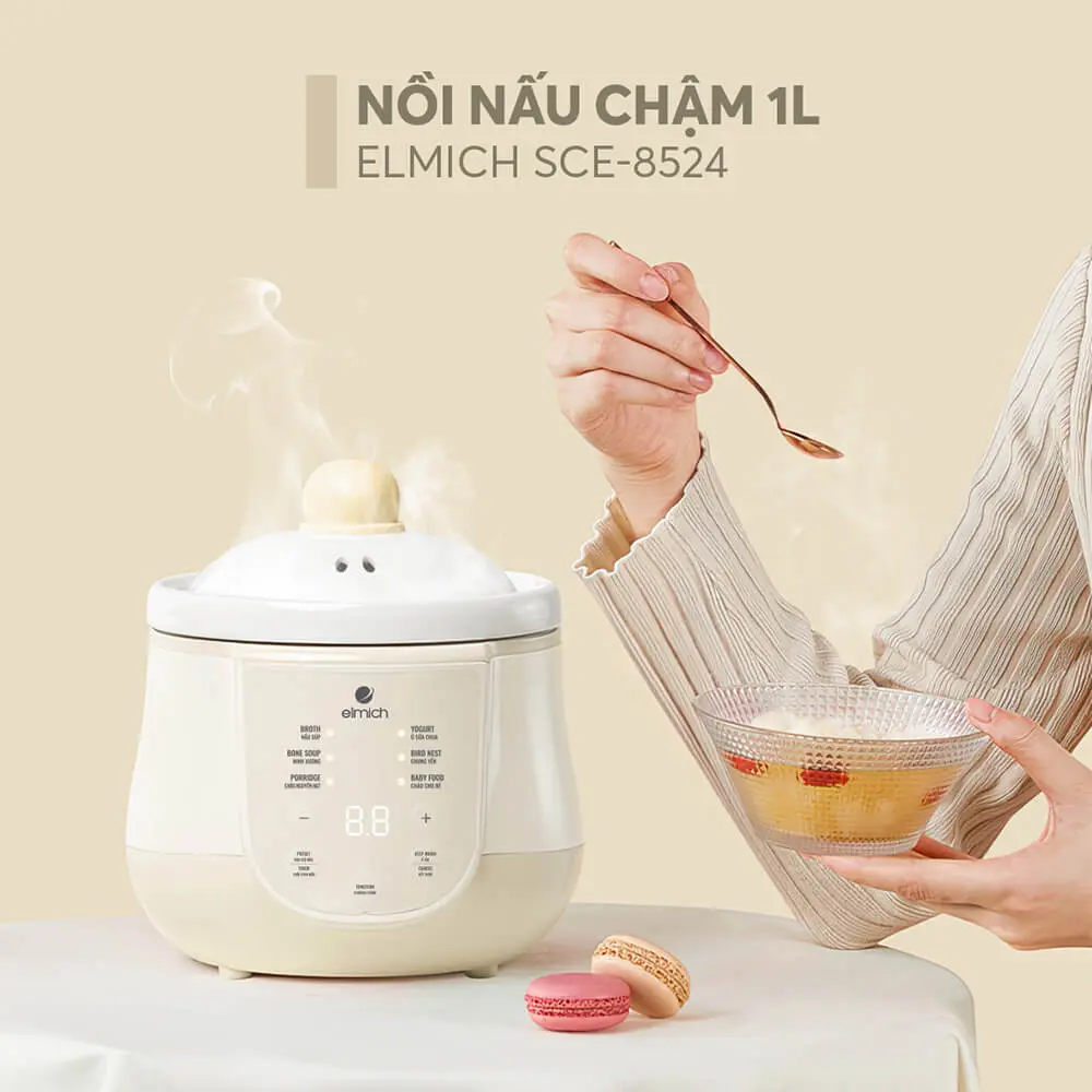 Nồi Nấu Chậm Elmich 1l Sce 8524ol (nồi Hầm)