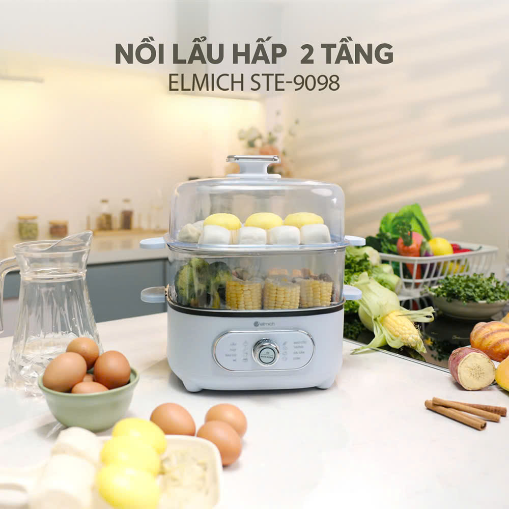 Nồi Lẩu Hấp 2 Tầng Elmich Ste 9098