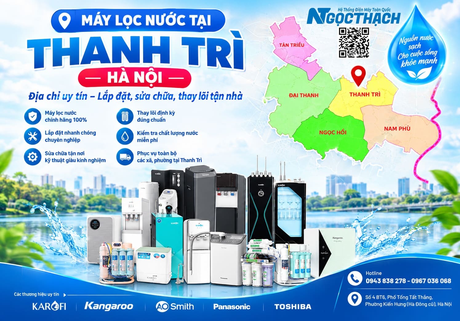 Cửa Hàng Máy Lọc Nước Tại Gia Lâm, Hà Nội – Lắp đặt, Sửa Chữa, Thay Lõi Máy Lọc Nước Tận Nhà